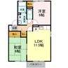ヴィラアフェクション　Ａ棟 2LDKの間取り