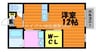 エスペランサＡ 1Rの間取り