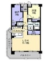 アイシティ倉敷 1LDK+Sの間取り