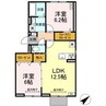 HOPE　LODGE　K 2LDKの間取り