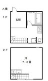 アクベス鶴形 1Kの間取り