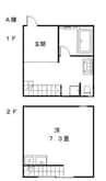 アクベス鶴形 1Kの間取り
