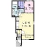 ミッドタウン玉野　壱号館 1LDKの間取り