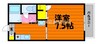 サンライズ吉備津Ａ棟 1Kの間取り
