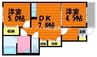 Bonheur H 2DKの間取り