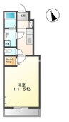 ソレイユ 1Kの間取り