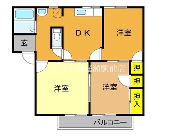 間取図 ハッピーハイツA棟