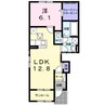 シェルブール　Ａ 1LDKの間取り