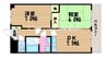 アリアＥ 2DKの間取り