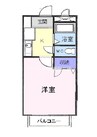 シャンボール 1Kの間取り