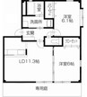 フォブール近藤C 2LDKの間取り