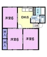 アブニール吉富　Ｃ 3DKの間取り