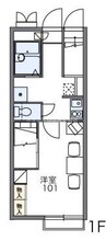 レオパレスＭｉｗａ 1Kの間取り