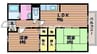 ビーライン撫川　Ｂ 2DKの間取り