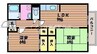 ビーライン撫川　Ｂ 2DKの間取り