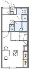 レオパレスルリームⅢ 1Kの間取り