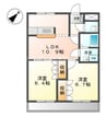 サンモール 2LDKの間取り