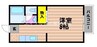 ラポール 1Kの間取り