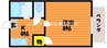 グリーンクラーク 1Kの間取り