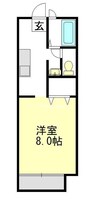 メルベイユ24　Ａ棟 1Kの間取り