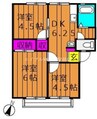 コーポ大高　Ａ棟 3DKの間取り