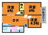 高見ハイツA 3DKの間取り