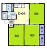 アブニール吉富　Ｃ 3DKの間取り