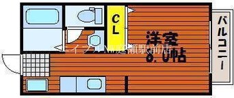 間取図 パステル庭瀬　Ｂ棟