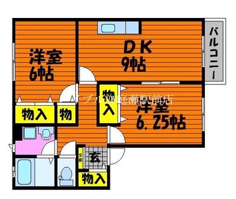間取図 コーポラス板野　Ｂ