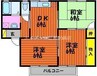 アンビシャス・キシ　Ａ棟 3DKの間取り