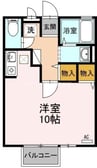 フォンテーヌ　アイ 1Rの間取り