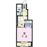 サンフラワーＫ 1Kの間取り