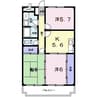 ニューマリッチ笹沖 3DKの間取り