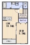 エクセレンス西花尻 1LDKの間取り
