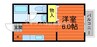 コーポエースライン 1Kの間取り