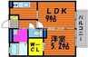 荘 1LDKの間取り