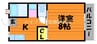 松島コーポ 1Kの間取り