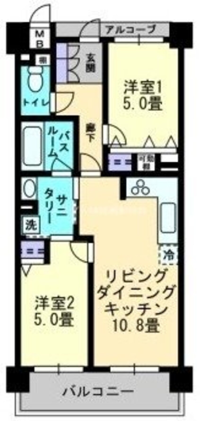 間取図 アルファステイツ中庄駅前Ⅱ