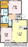 プレイスオウタケ 2LDKの間取り
