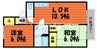 セレーノ岡本　A棟 2LDKの間取り