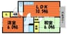 セレーノ岡本　A棟 2LDKの間取り