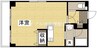 ジュメル倉敷 1Kの間取り
