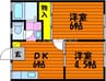 サンシャイン今保Ⅱ 2DKの間取り
