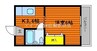 ホワイトメゾンブランセ 1Kの間取り