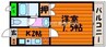 リアライズ津高 1Kの間取り