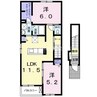 ラフィネ 2LDKの間取り