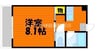 リーガⅠ 1Kの間取り