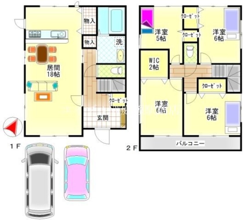 間取図 林戸建　東棟