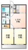 ロイヤルハイツ６９２ 2DKの間取り