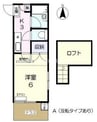 リバティー20 1Kの間取り